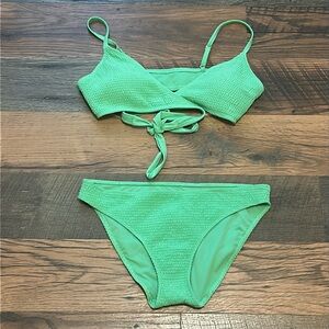 Green Ruched Hollister Bikini